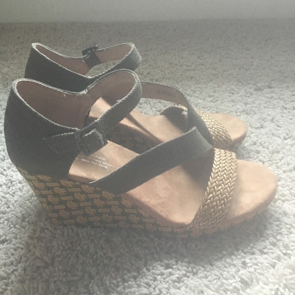 Army Green Toms Wedge